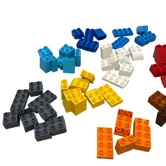 58 Pc Mixed Lego Duplo Multi Color Blocks Building Blocks Set - Picture 2 of 4